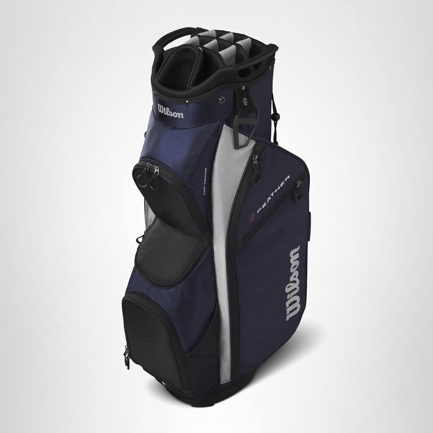 imageWilson Feather Golf Cart Bag BlackGreyRedNavySilver