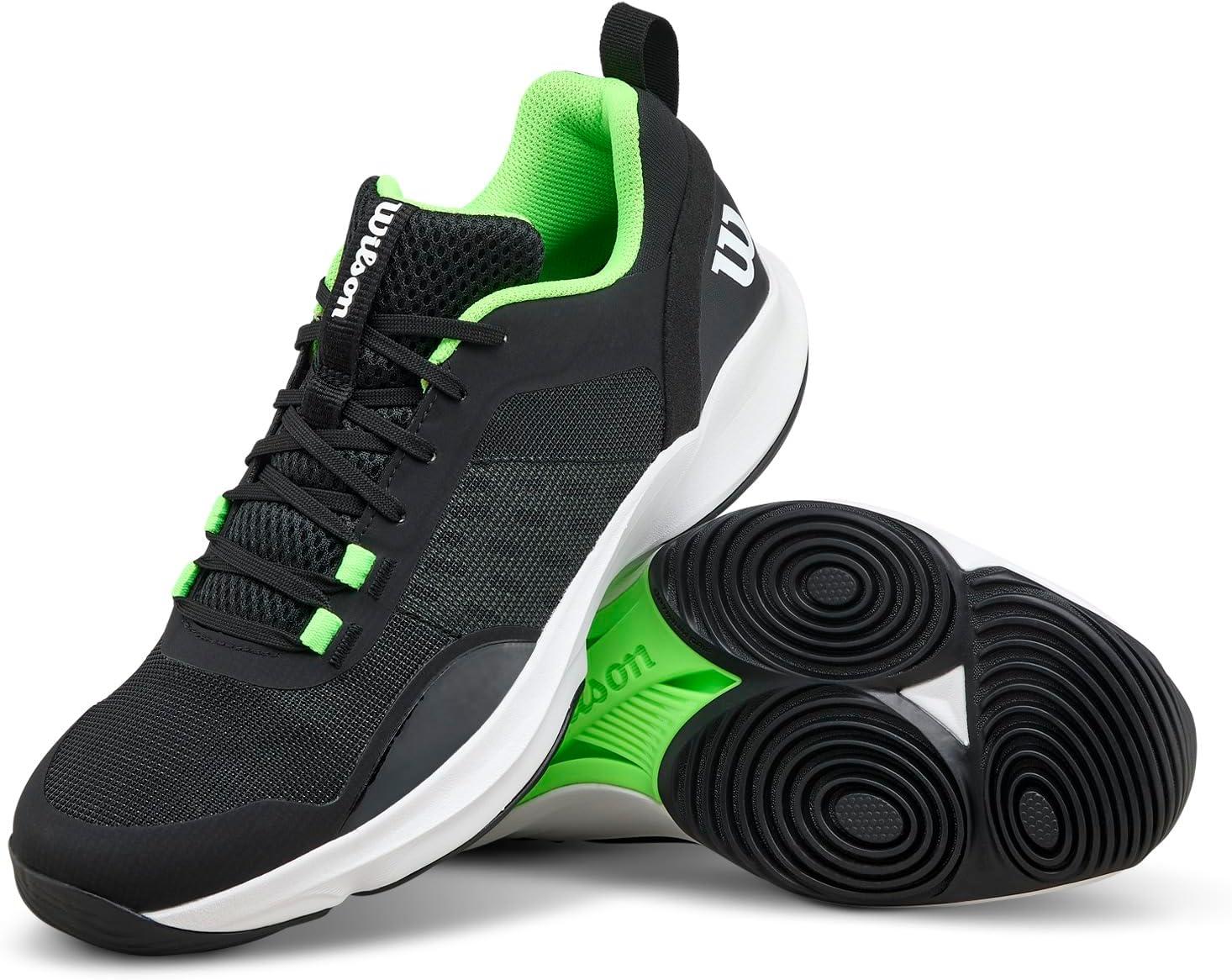 imageWilson Mens Mens Hurakn Pro V2 Padel ShoesBlackWhiteGreen Gecko