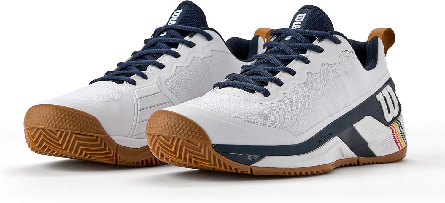 imageWilson Mens Rush Pro 45 Mens Clay Tennis ShoesWhiteNavy BlazerGum1a