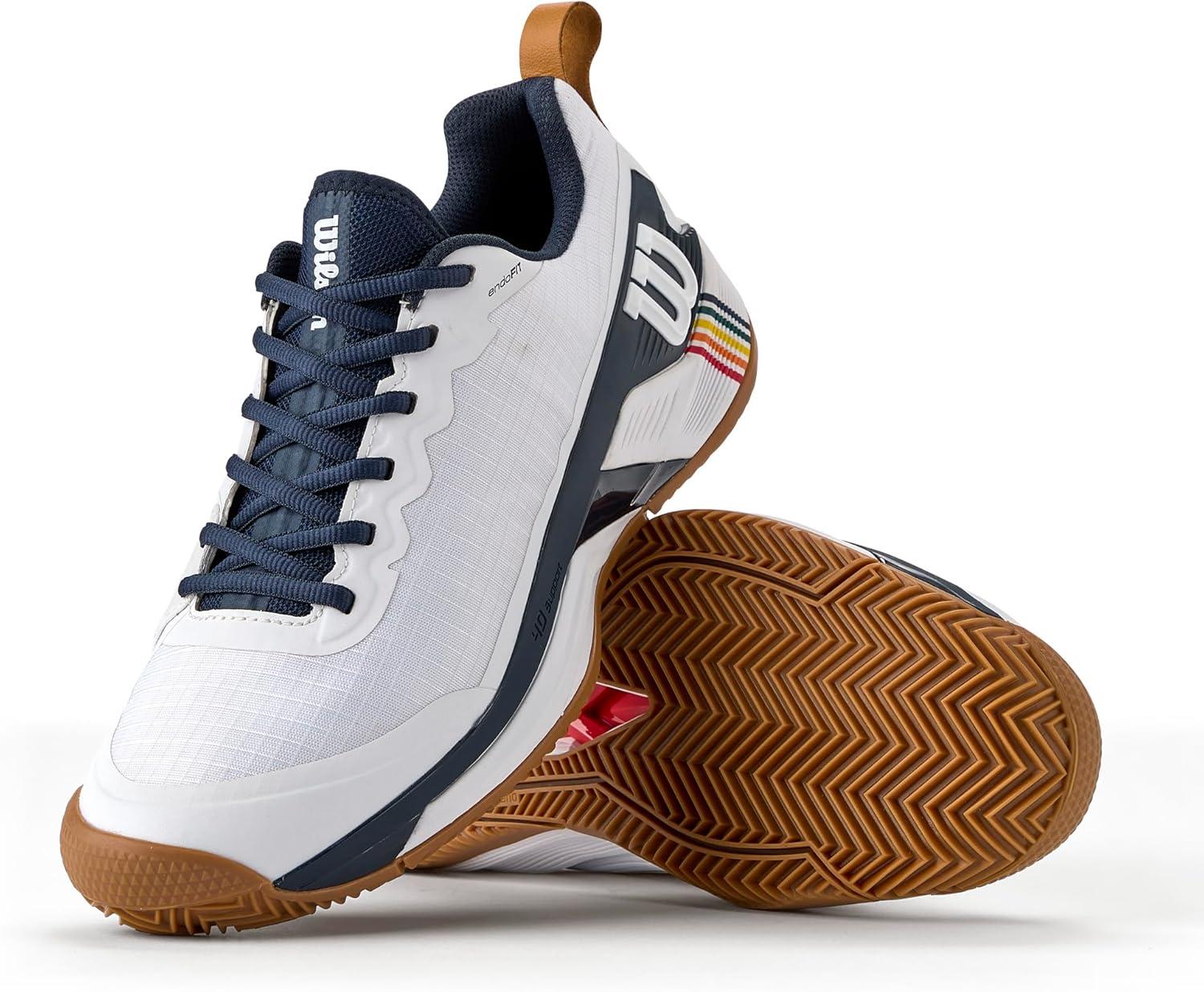 imageWilson Mens Rush Pro 45 Mens Clay Tennis ShoesWhiteNavy BlazerGum1a
