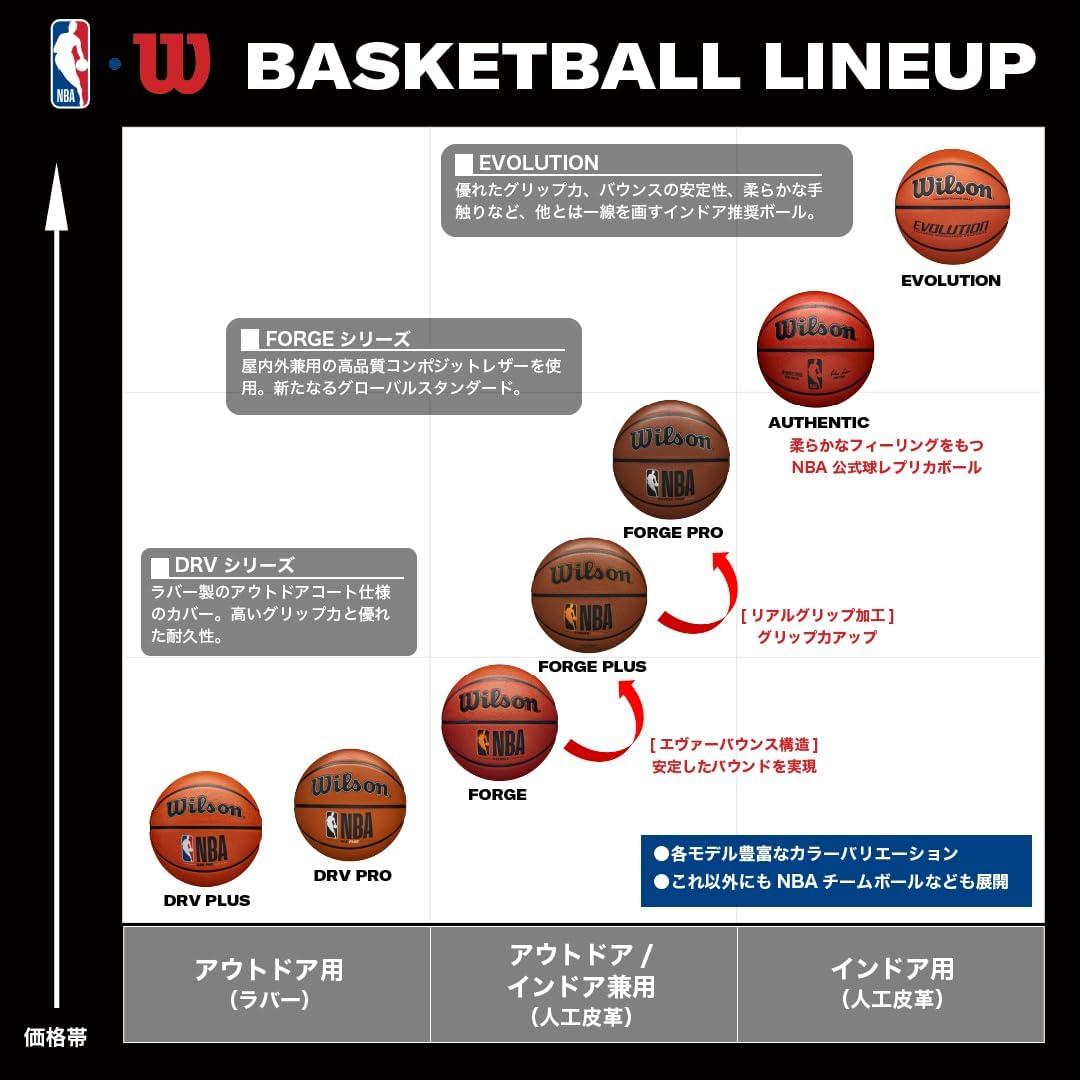imageWilson NBA Forge Series IndoorOutdoor BasketballsBlue Grey