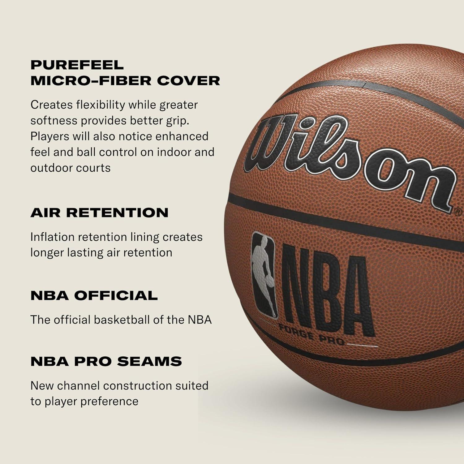 imageWilson NBA Forge Series IndoorOutdoor BasketballsBrown
