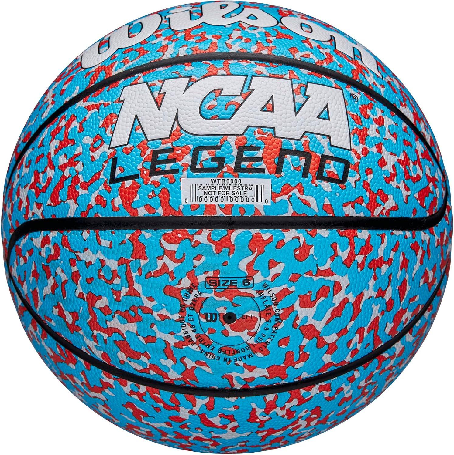 imageWilson NCAA Legend Basketballs Size 5 Size 6 and Size 7Sky BlueRedWhite