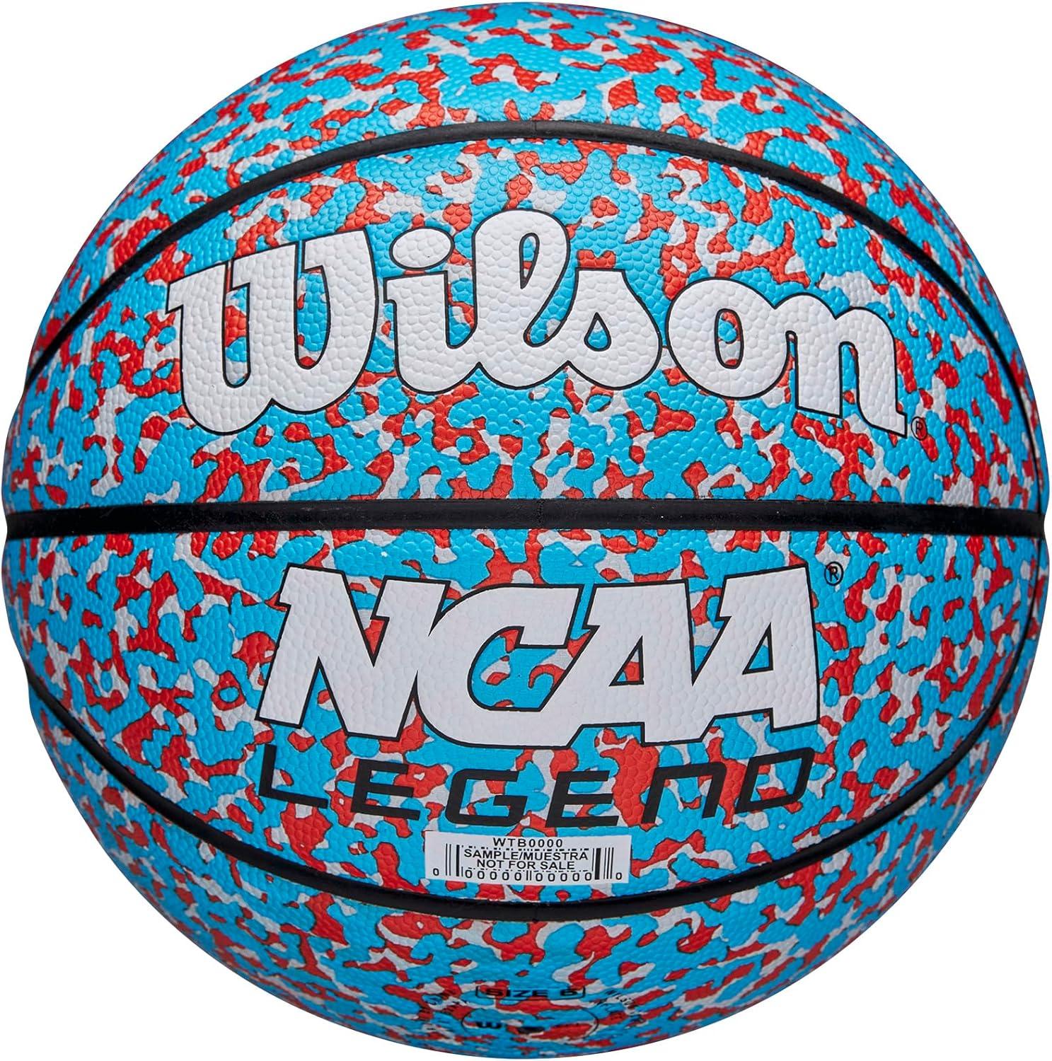 imageWilson NCAA Legend Basketballs Size 5 Size 6 and Size 7Sky BlueRedWhite