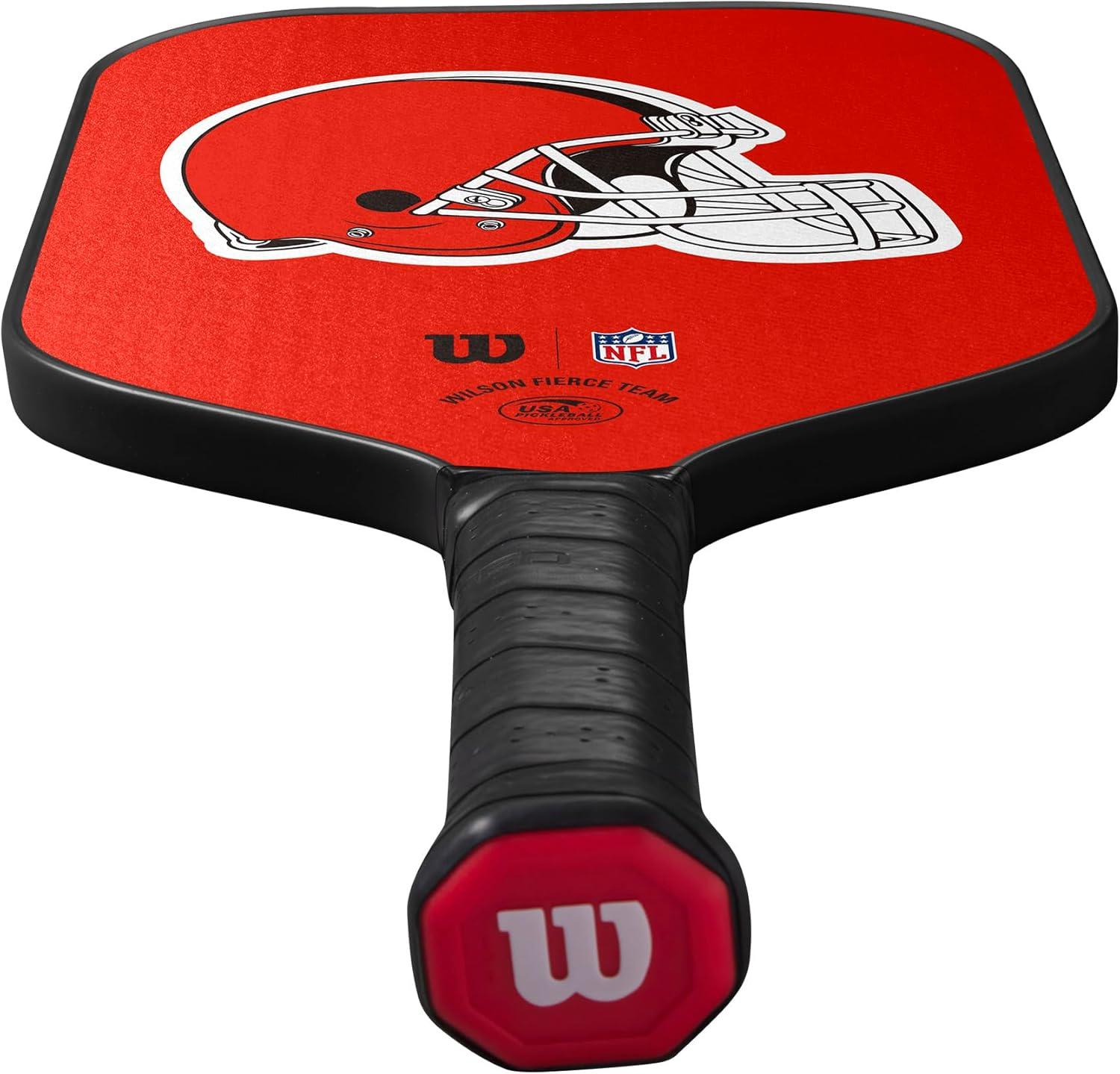 imageWilson NFL Collection Fierce Team Pickleball Paddles Grip Size 24 14Cleveland Browns