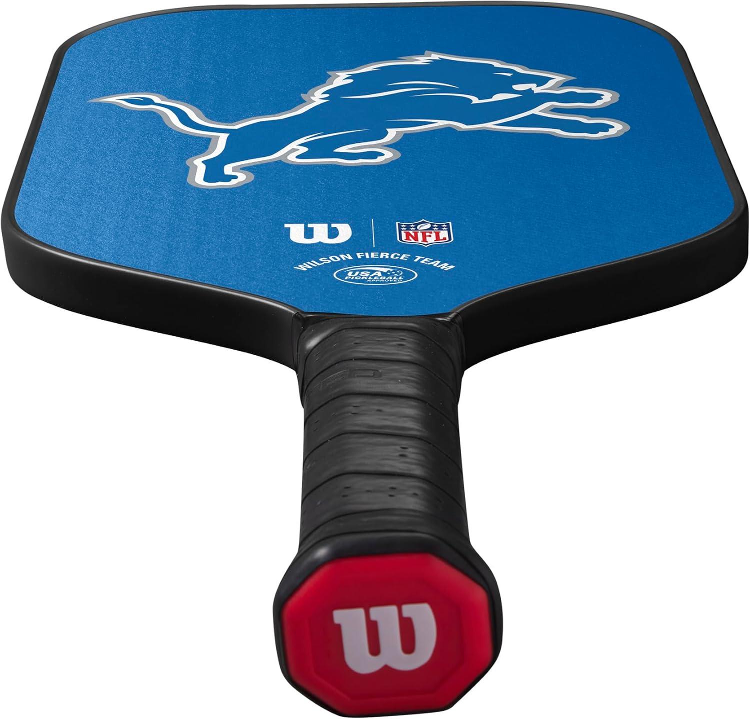 imageWilson NFL Collection Fierce Team Pickleball Paddles Grip Size 24 14Detriot Lions