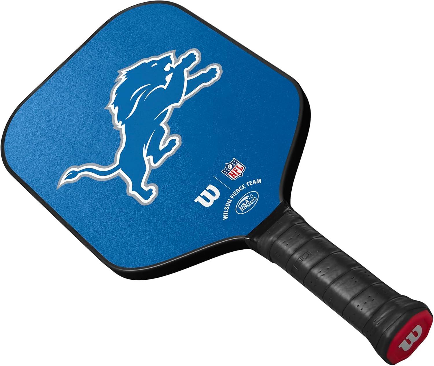 imageWilson NFL Collection Fierce Team Pickleball Paddles Grip Size 24 14Detriot Lions