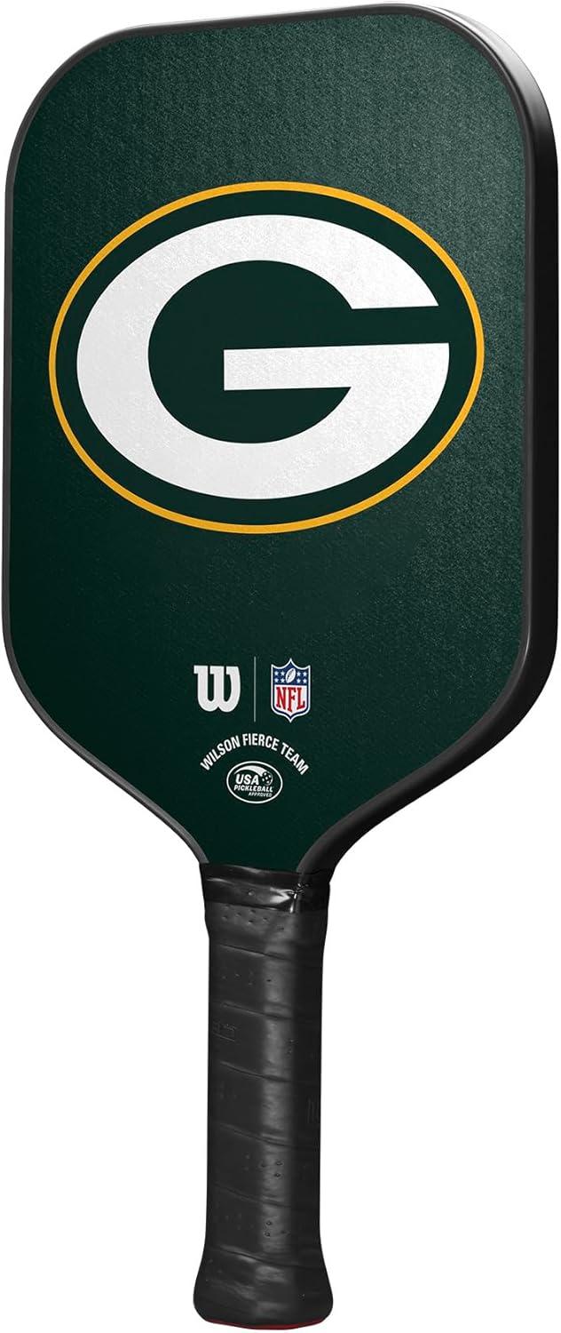 imageWilson NFL Collection Fierce Team Pickleball Paddles Grip Size 24 14Green Bay Packers