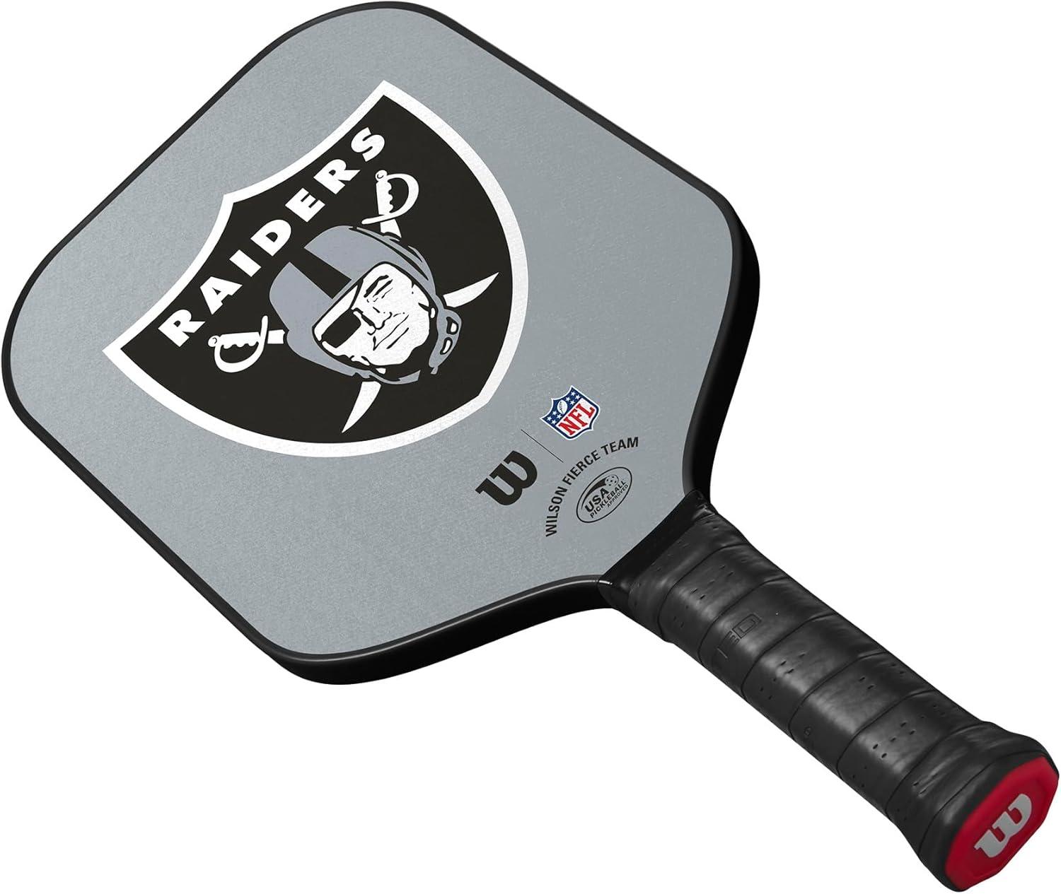 imageWilson NFL Collection Fierce Team Pickleball Paddles Grip Size 24 14Las Vegas Raiders