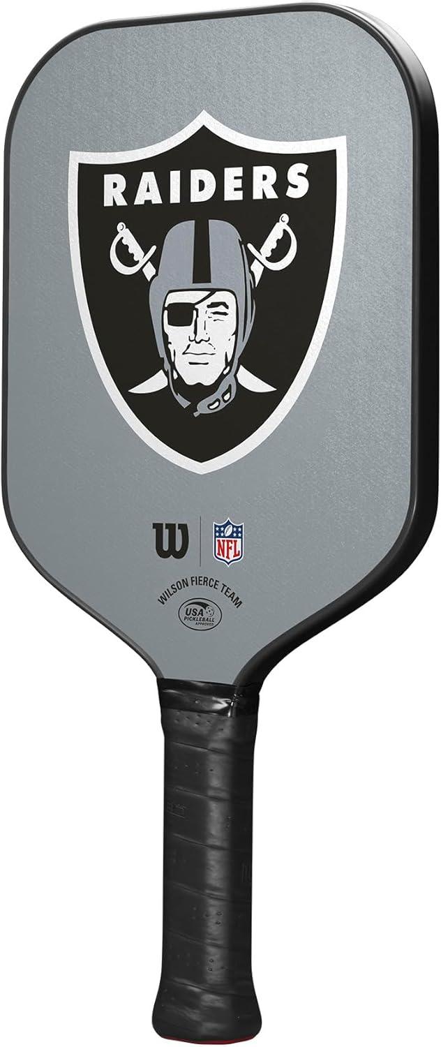 imageWilson NFL Collection Fierce Team Pickleball Paddles Grip Size 24 14Las Vegas Raiders