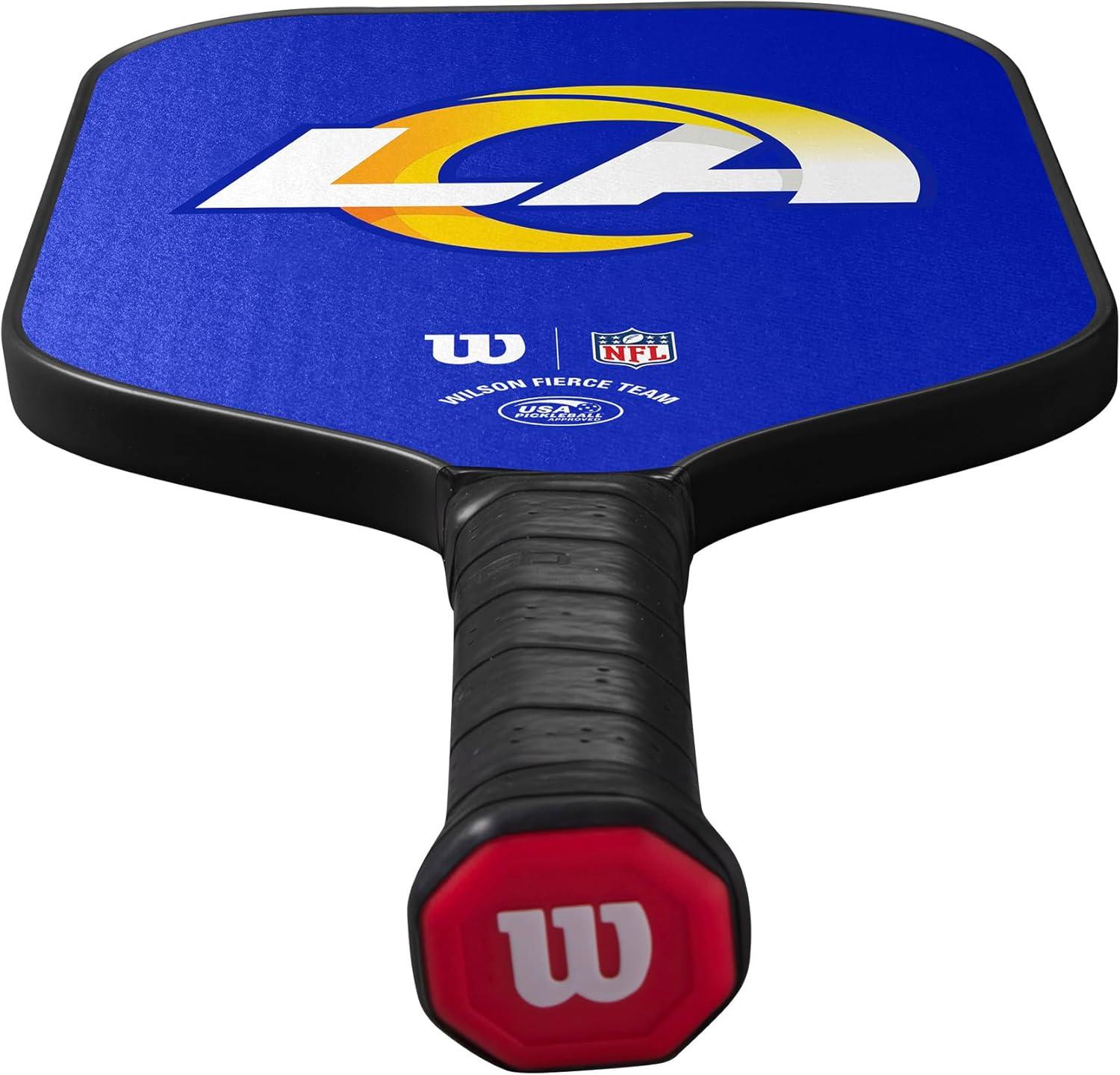 imageWilson NFL Collection Fierce Team Pickleball Paddles Grip Size 24 14Los Angeles Rams