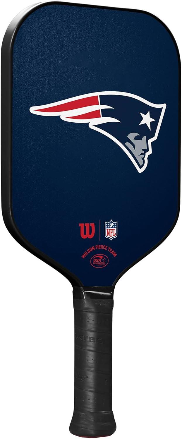 imageWilson NFL Collection Fierce Team Pickleball Paddles Grip Size 24 14New England Patriots
