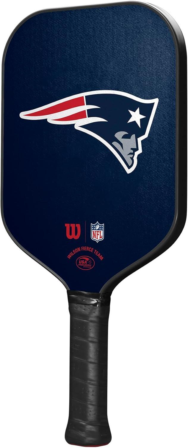 imageWilson NFL Collection Fierce Team Pickleball Paddles Grip Size 24 14New England Patriots