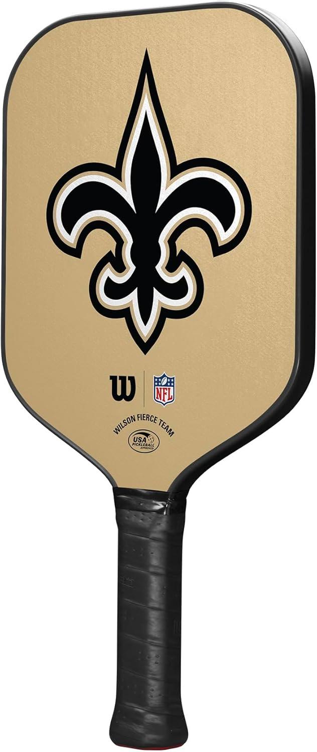 imageWilson NFL Collection Fierce Team Pickleball Paddles Grip Size 24 14New Orleans Saints