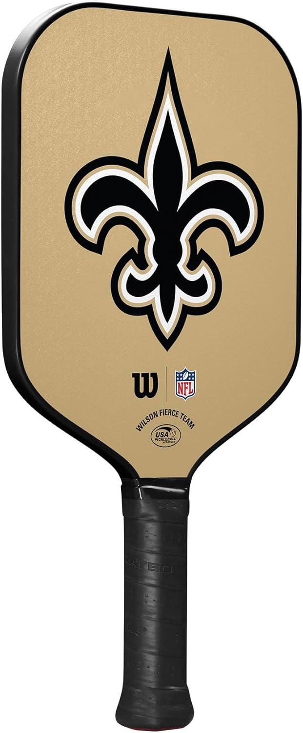 imageWilson NFL Collection Fierce Team Pickleball Paddles Grip Size 24 14New Orleans Saints