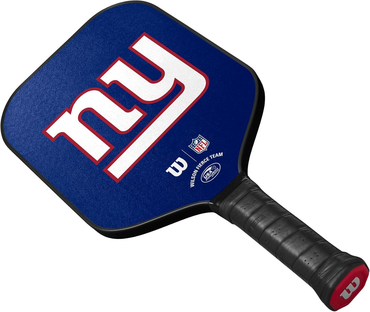 imageWilson NFL Collection Fierce Team Pickleball Paddles Grip Size 24 14New York Giants