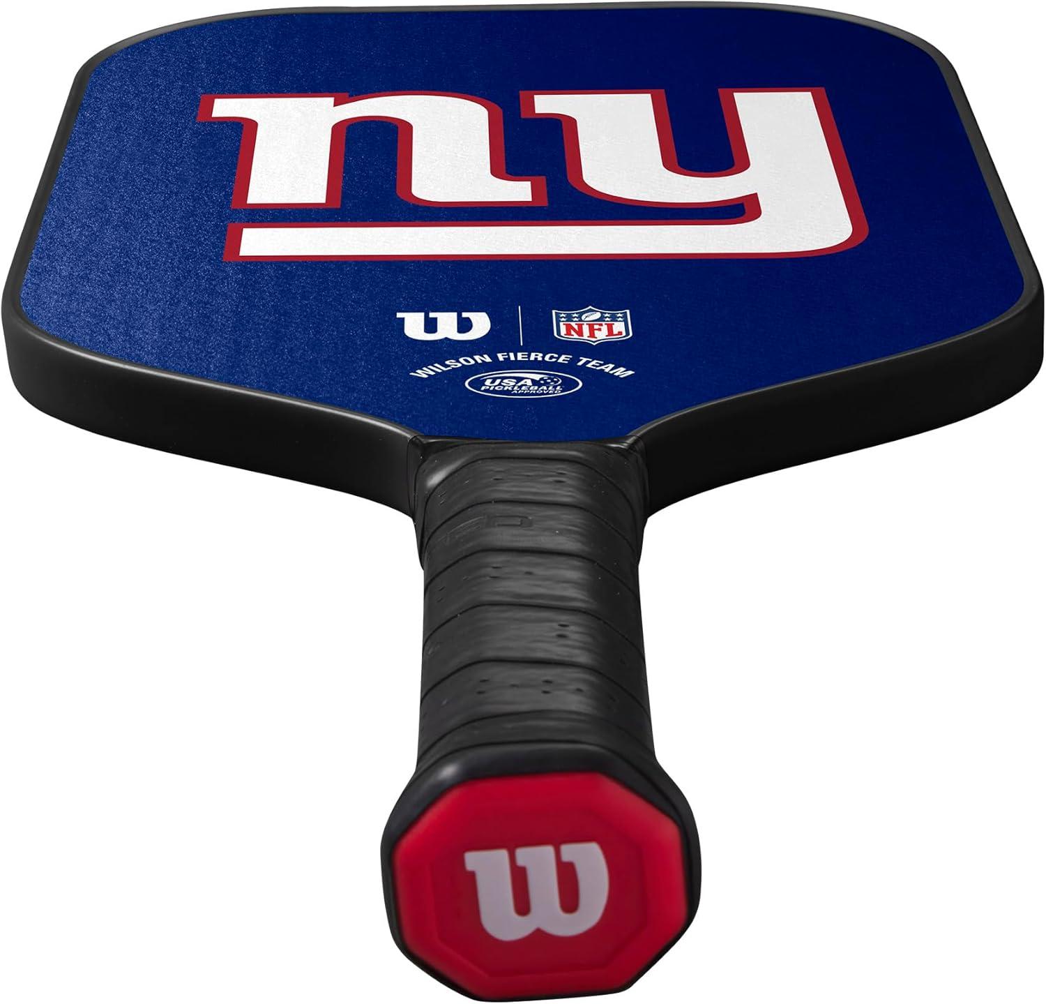 imageWilson NFL Collection Fierce Team Pickleball Paddles Grip Size 24 14New York Giants