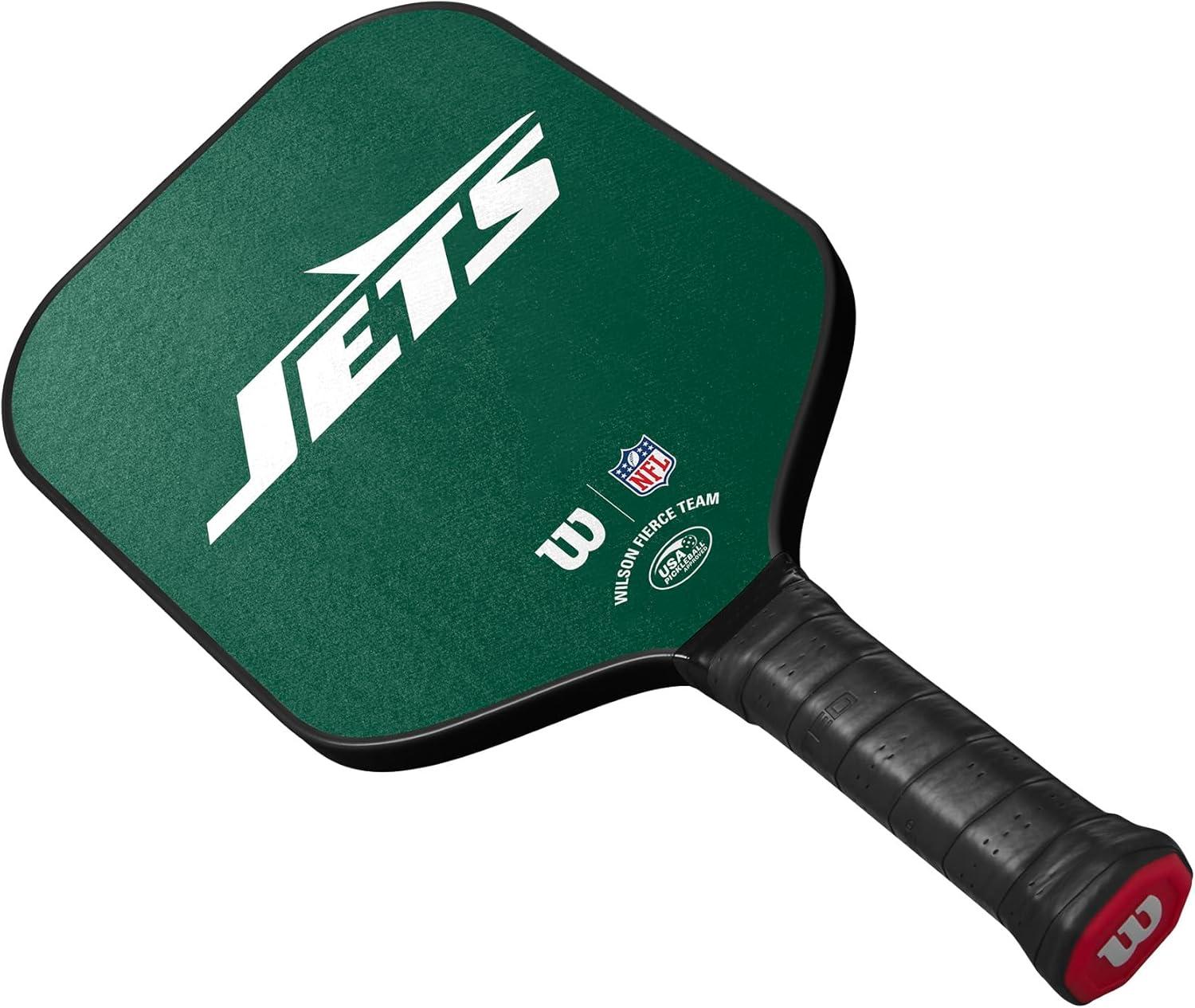 imageWilson NFL Collection Fierce Team Pickleball Paddles Grip Size 24 14New York Jets
