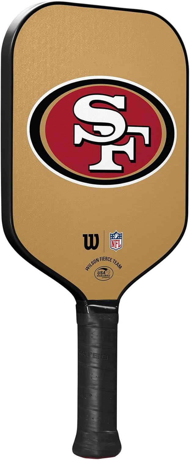 imageWilson NFL Collection Fierce Team Pickleball Paddles Grip Size 24 14San Francisco 49ers