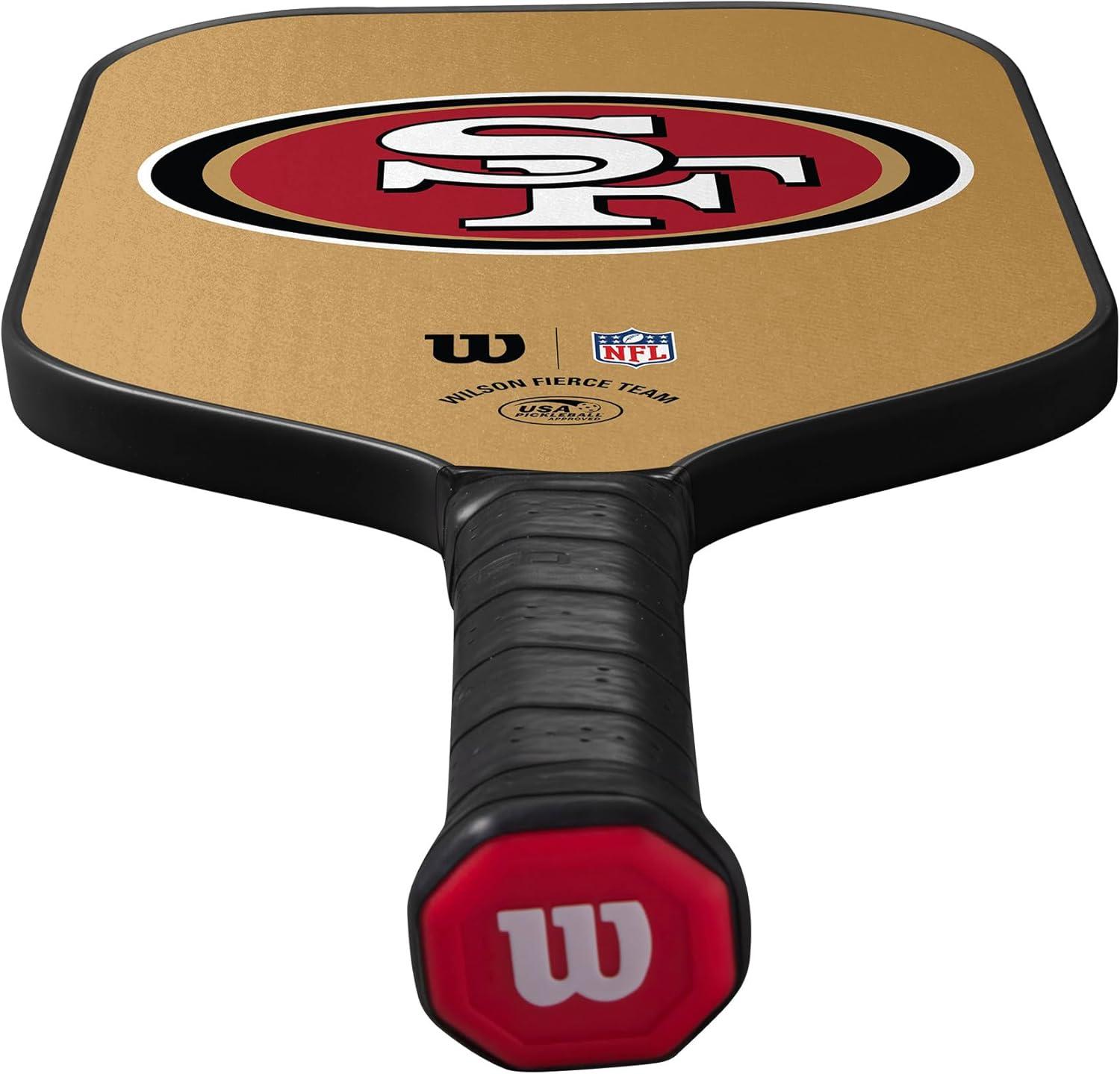 imageWilson NFL Collection Fierce Team Pickleball Paddles Grip Size 24 14San Francisco 49ers