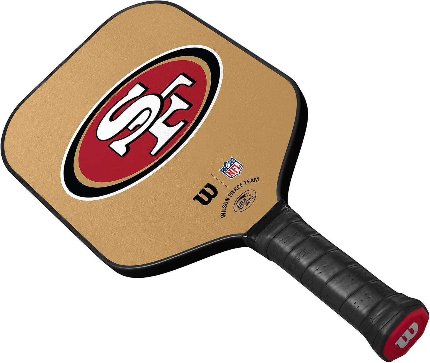 imageWilson NFL Collection Fierce Team Pickleball Paddles Grip Size 24 14San Francisco 49ers