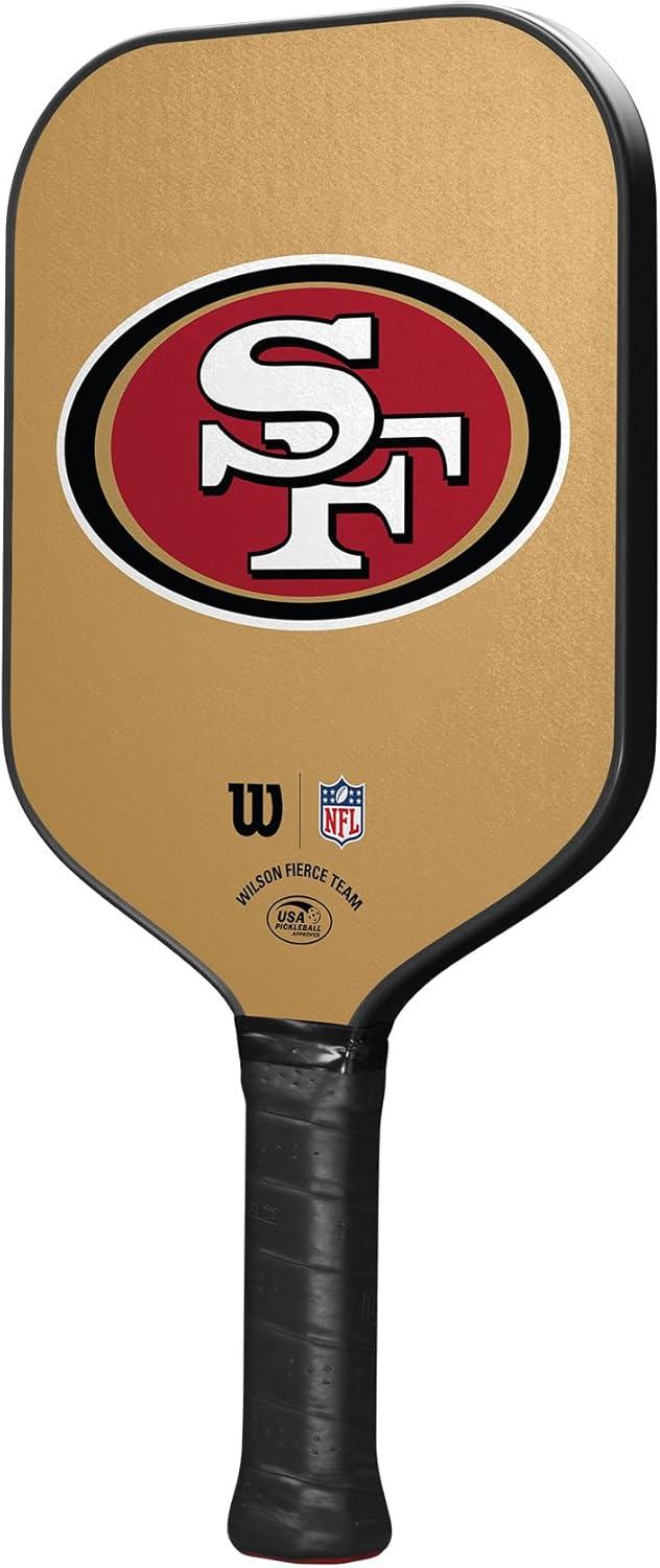 imageWilson NFL Collection Fierce Team Pickleball Paddles Grip Size 24 14San Francisco 49ers