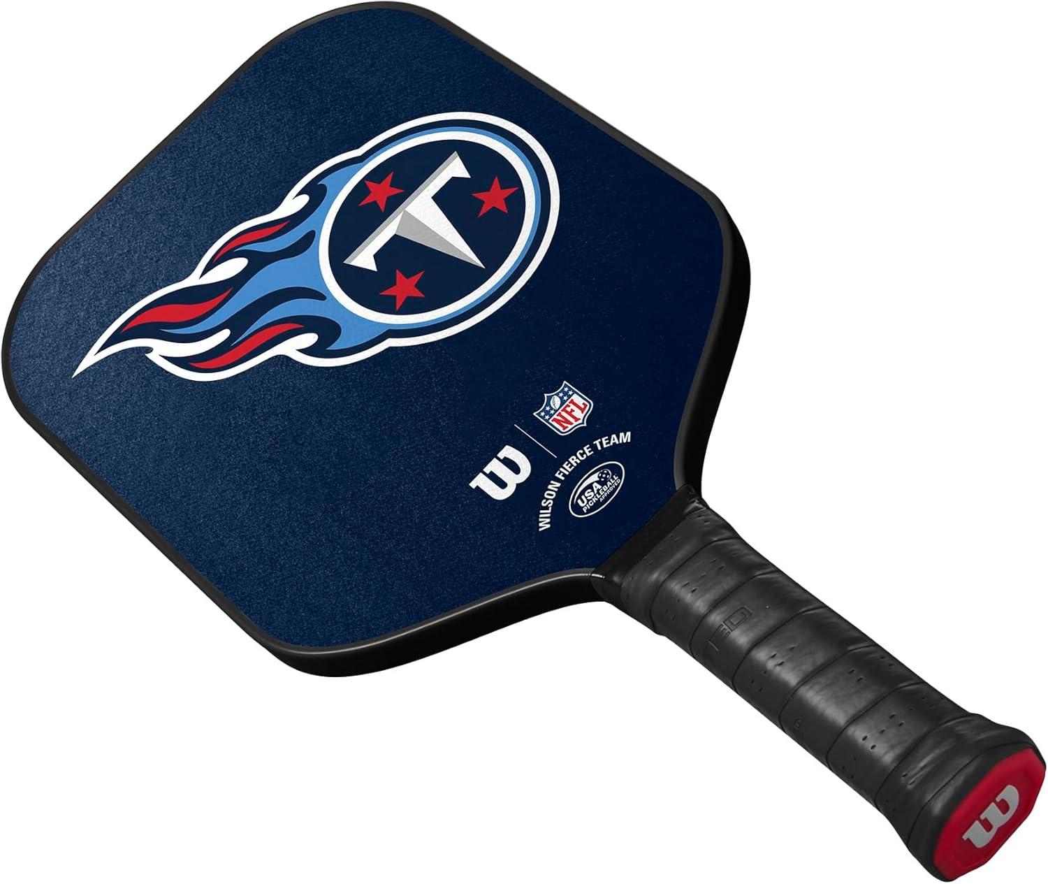 imageWilson NFL Collection Fierce Team Pickleball Paddles Grip Size 24 14Tennessee Titans