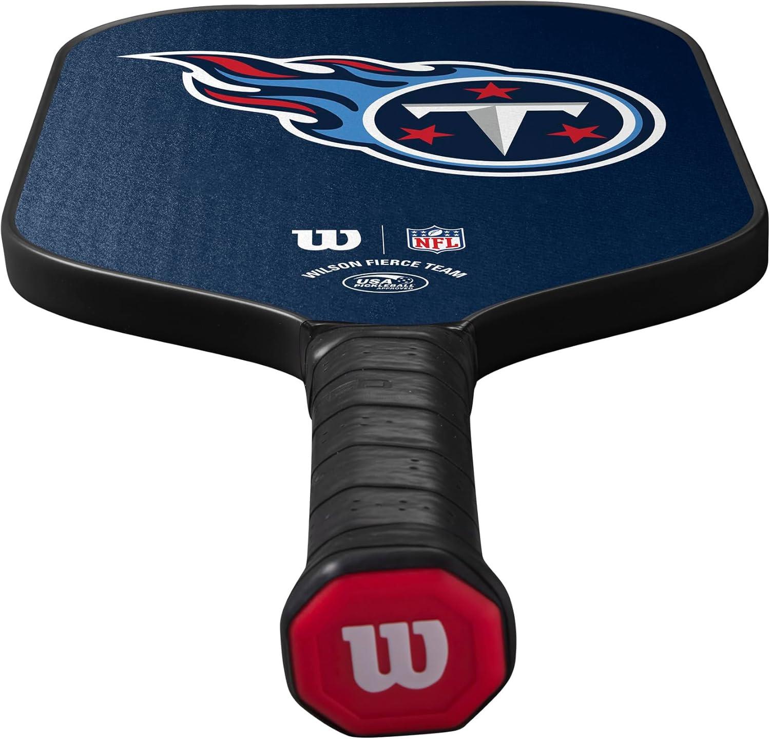 imageWilson NFL Collection Fierce Team Pickleball Paddles Grip Size 24 14Tennessee Titans
