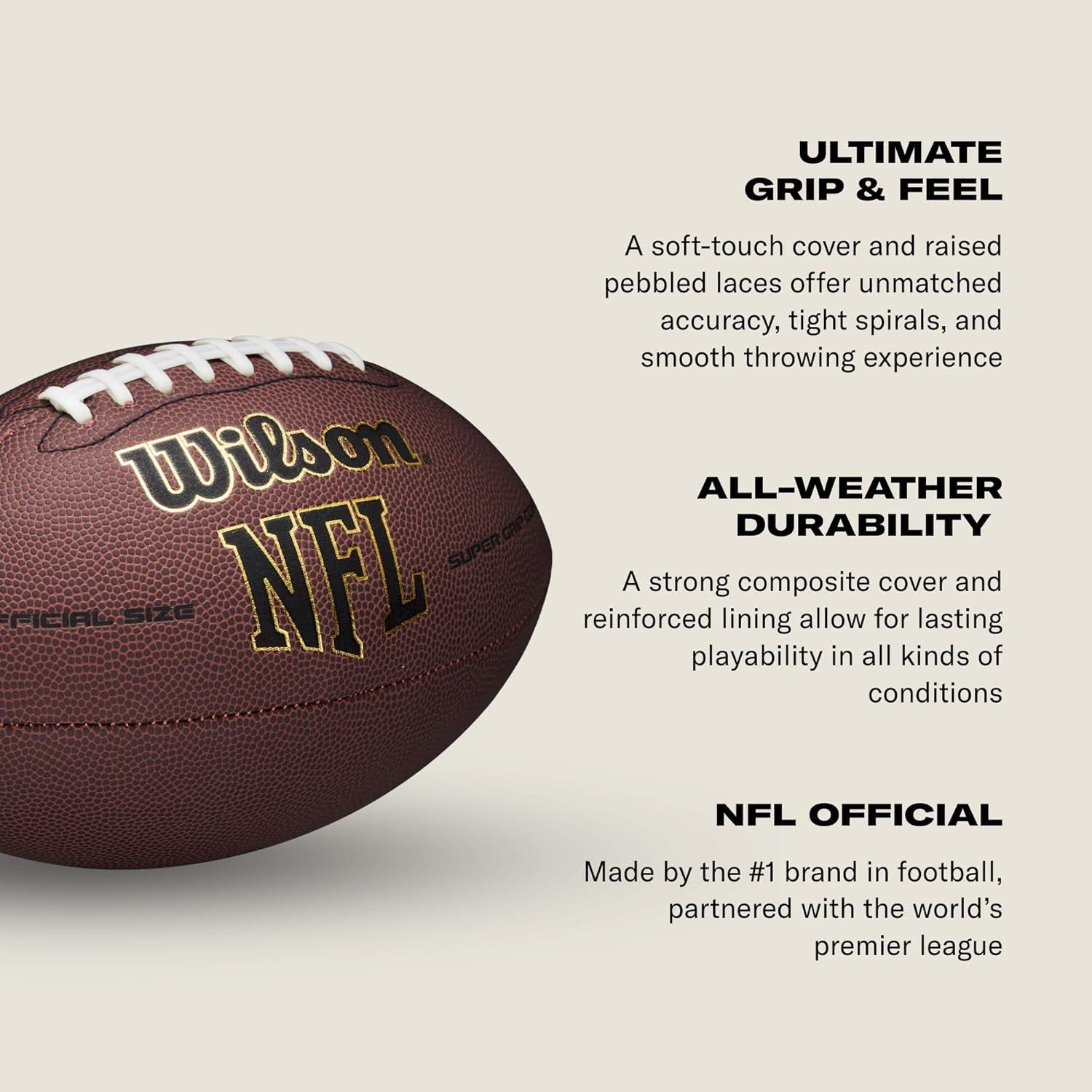 imageWilson NFL Super Grip Composite FootballsBrown