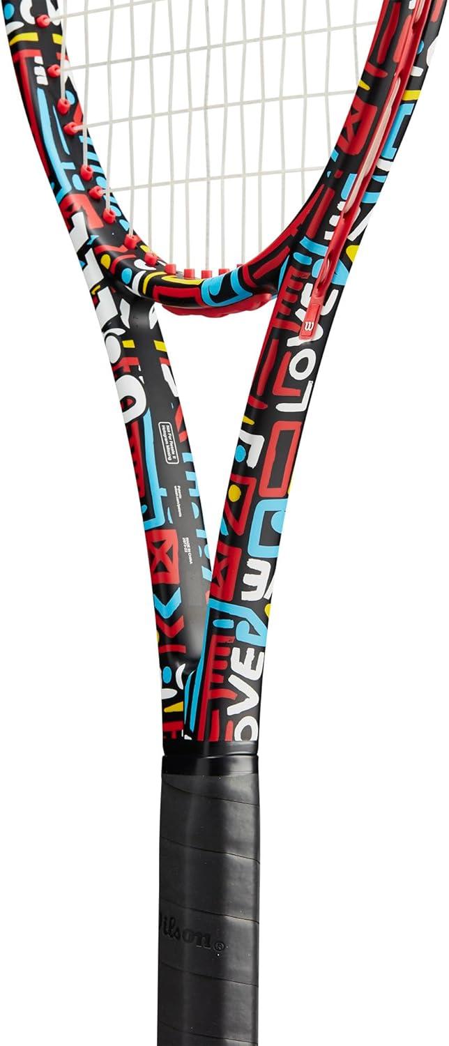 imageWilson Pro Staff 97 V13 Britto Hearts Unstrung Performance Tennis Rackets Grip Sizes 23