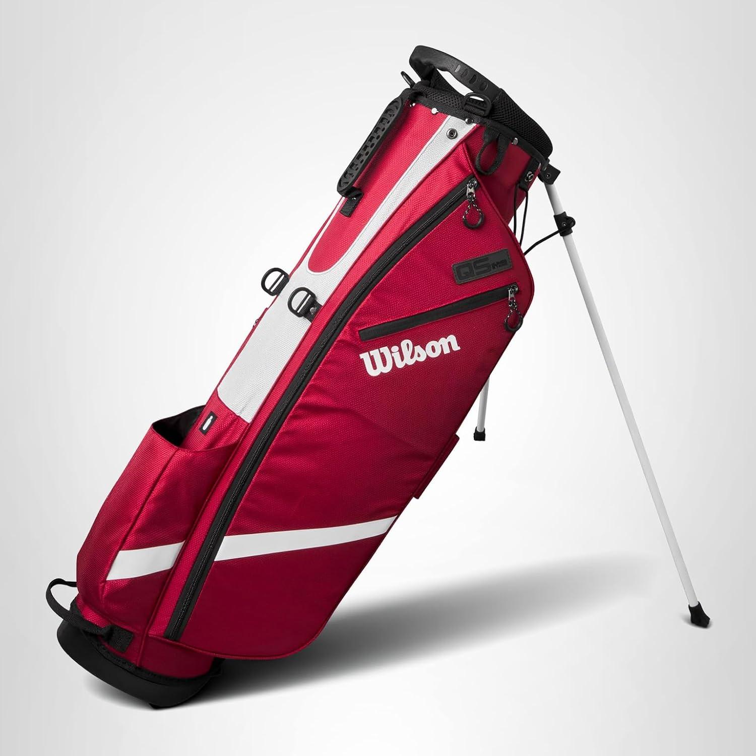 imageWilson QS Golf Stand Bag BlackWhiteRedWhiteBlack