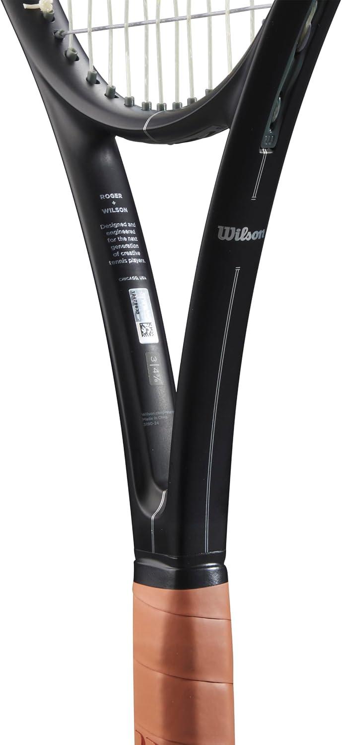 imageWilson RF 01 Performance Tennis Racket Strung with Sensation 16 Natural at Mid Range TensionGrip Size 4 4 12