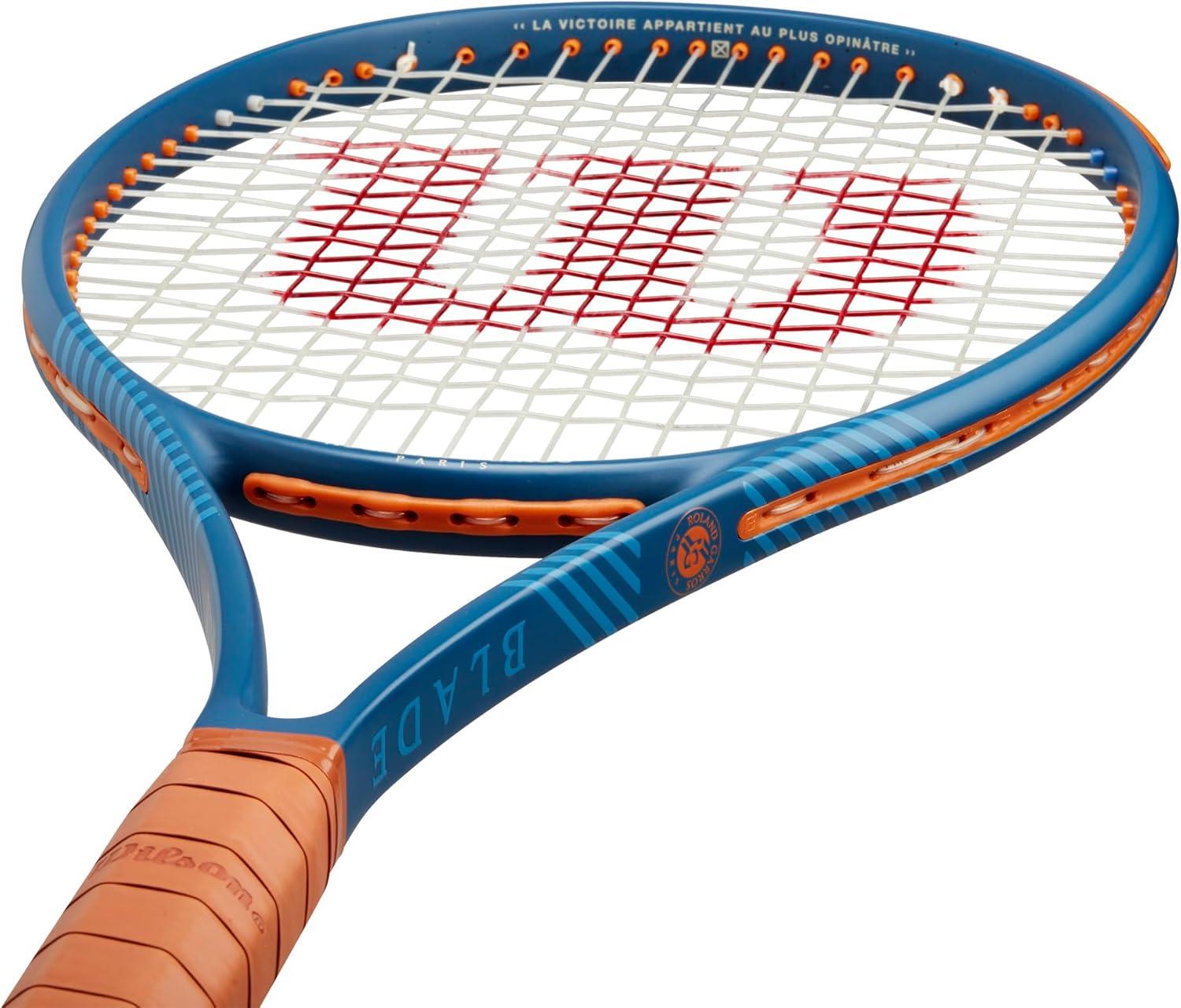 imageWilson RolandGarros Blade 98 16x19 V9 Unstrung Performance Tennis Racket Grip Size 14