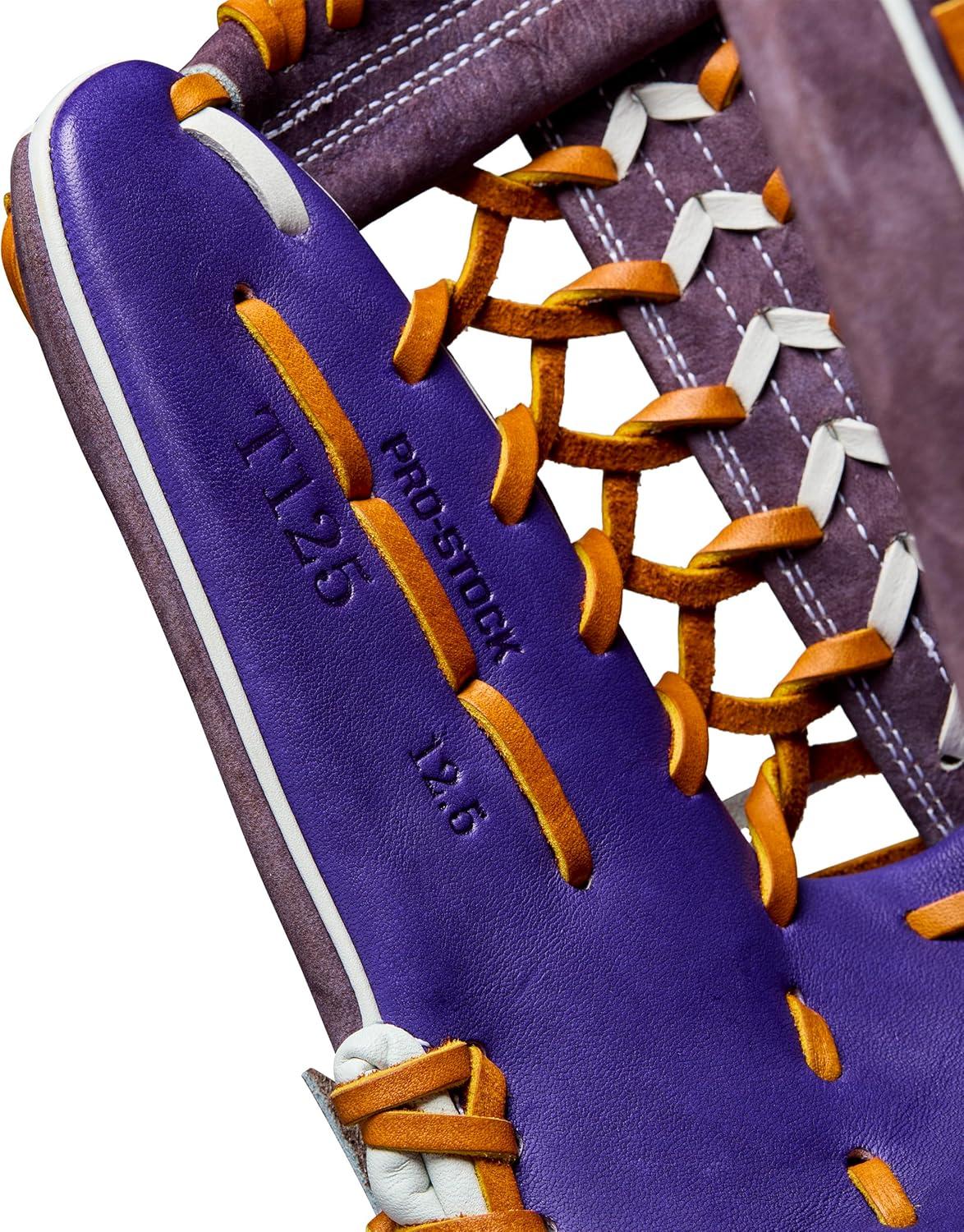 imageWilson Spring 2025 A2000 Fastpitch GlovesPurpleSaddleWhite