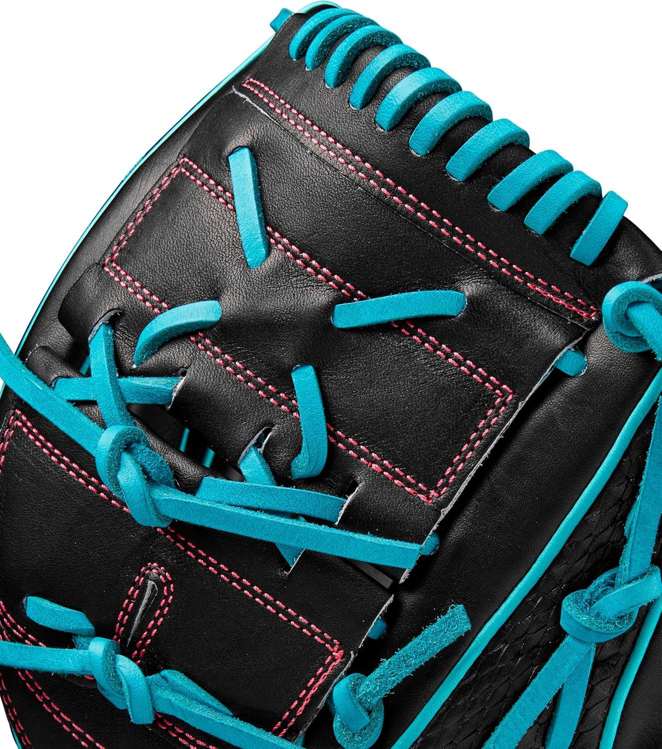 imageWilson Spring 2025 A2K Baseball GlovesBlackTealFlamingo