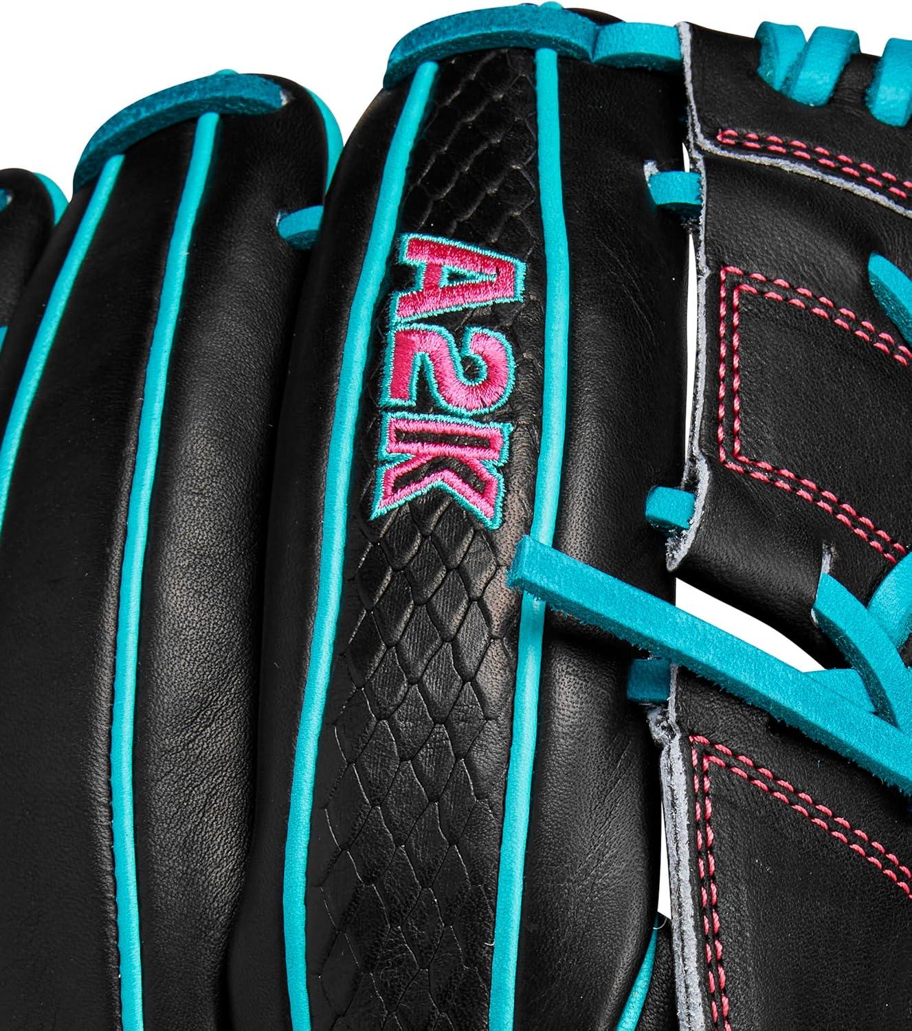 imageWilson Spring 2025 A2K Baseball GlovesBlackTealFlamingo