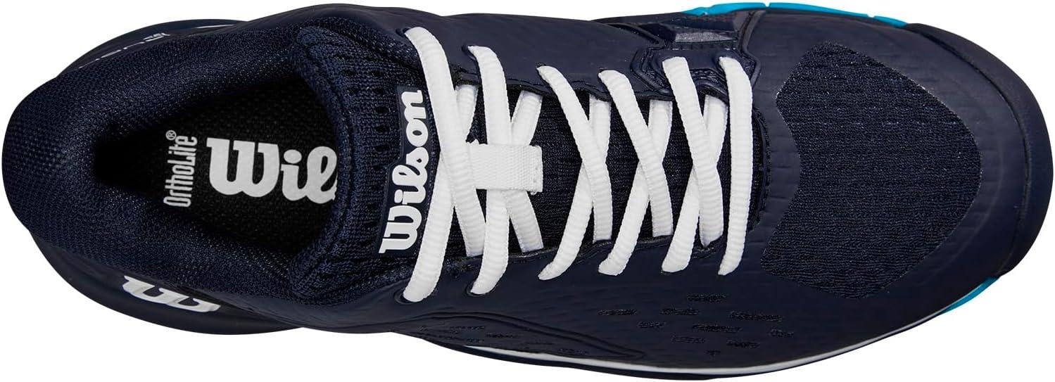 imageWilson UnisexChild Rush Pro Ace Junior Tennis ShoesNavy BlazerWhiteAtomic Blue