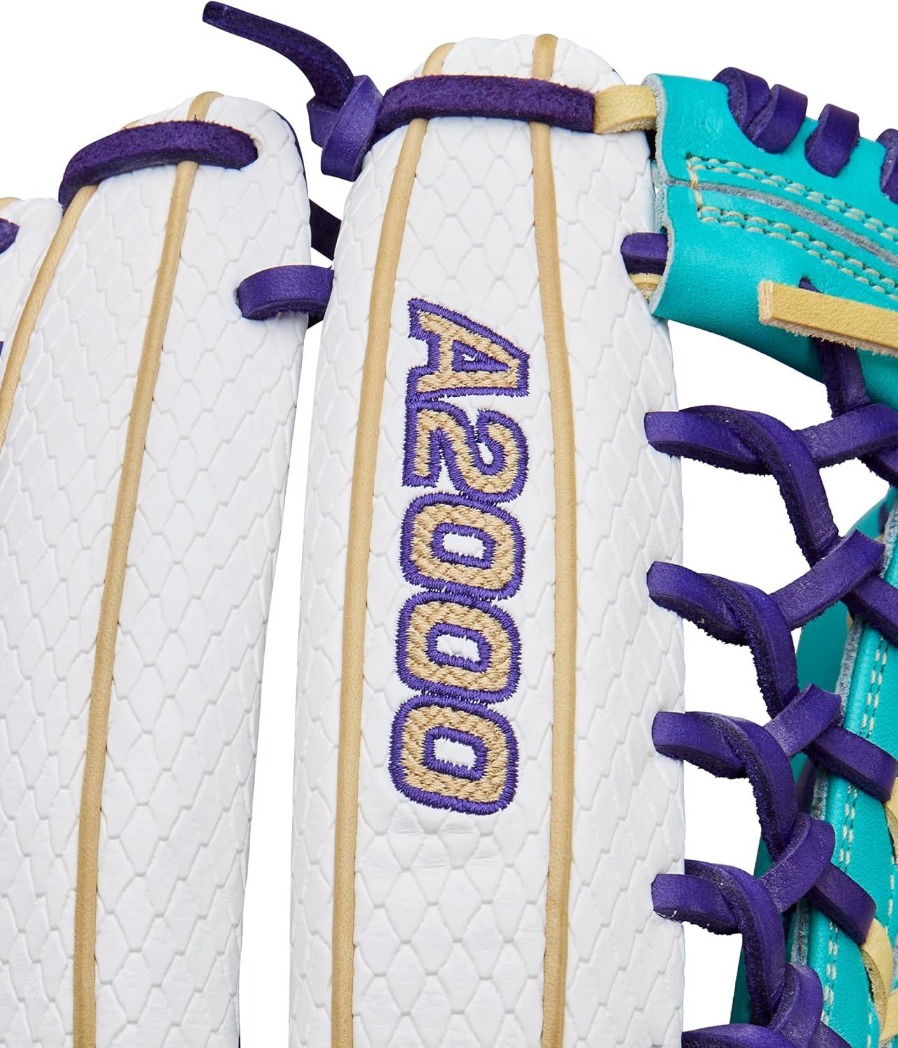 imageWilson Winter 2025 A2000 Fastpitch GlovesWhiteTealBlonde