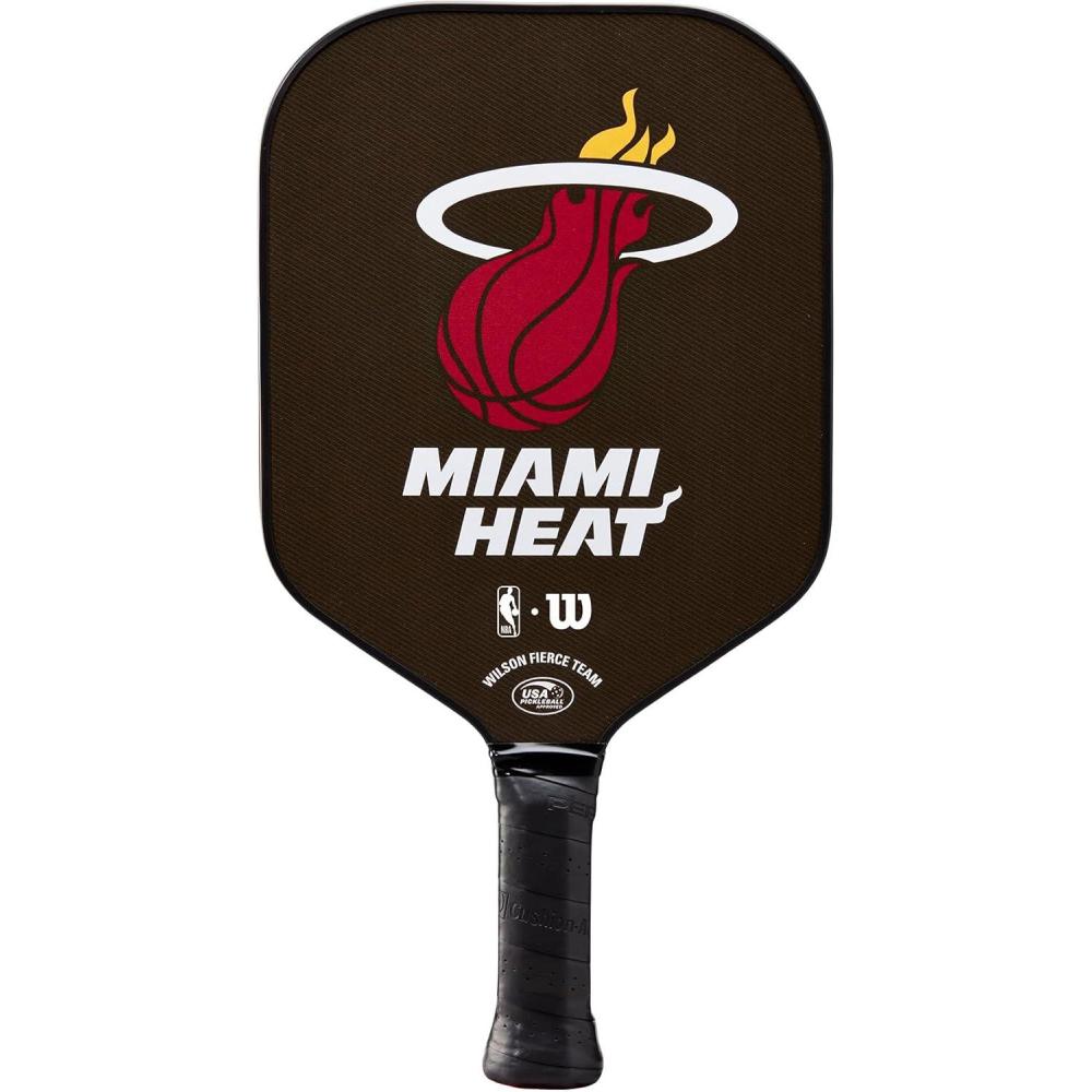 imageWILSON NBA Collection Fierce Team Pickleball Paddles Grip Size 24 14Miami Heat