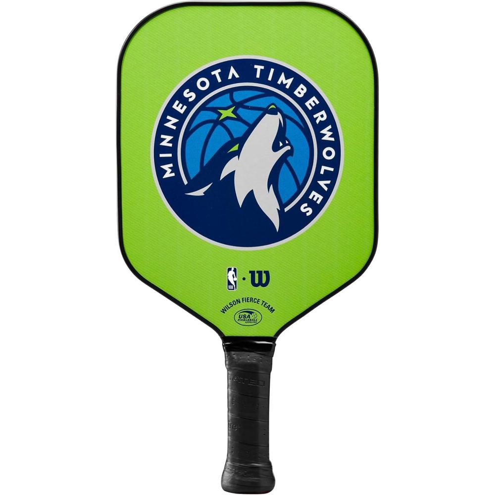 imageWILSON NBA Collection Fierce Team Pickleball Paddles Grip Size 24 14Minnesota Timberwolves