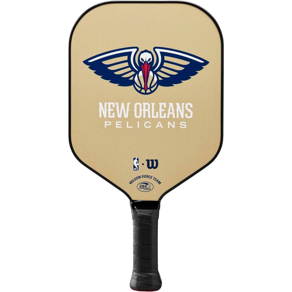 imageWILSON NBA Collection Fierce Team Pickleball Paddles Grip Size 24 14New Orleans Pelicans