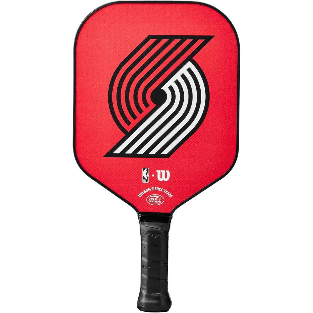 imageWILSON NBA Collection Fierce Team Pickleball Paddles Grip Size 24 14Portland Trail Blazers