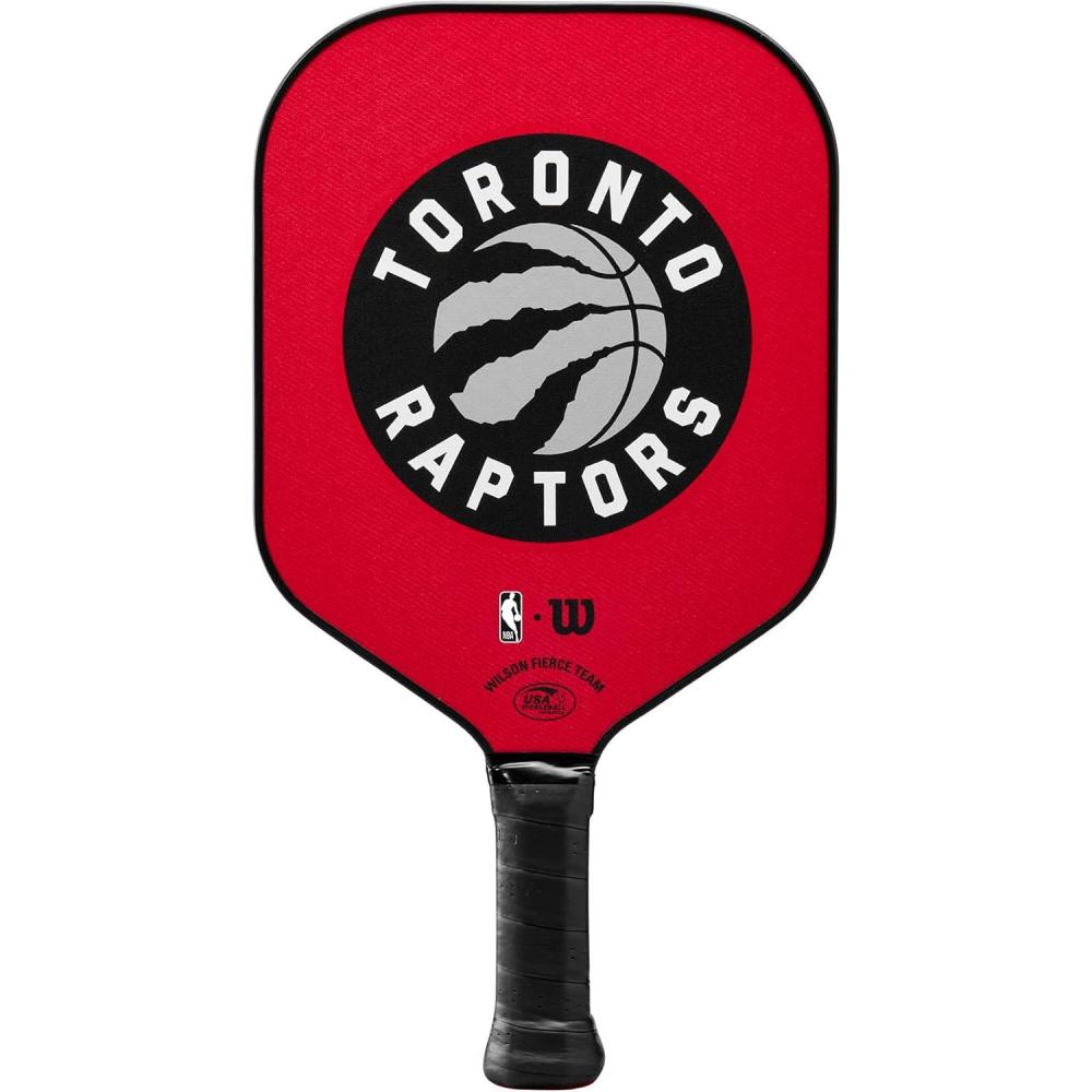 imageWILSON NBA Collection Fierce Team Pickleball Paddles Grip Size 24 14Toronto Raptors
