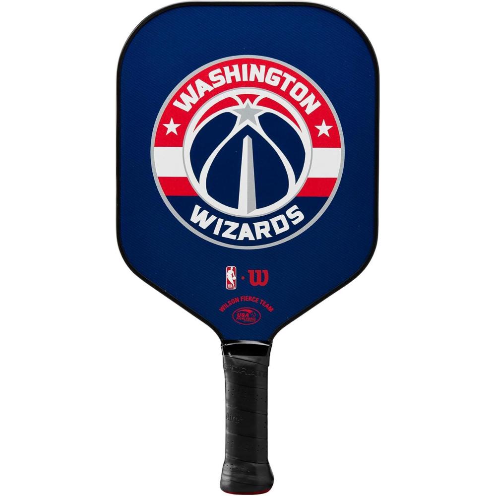 imageWILSON NBA Collection Fierce Team Pickleball Paddles Grip Size 24 14Washington Wizards