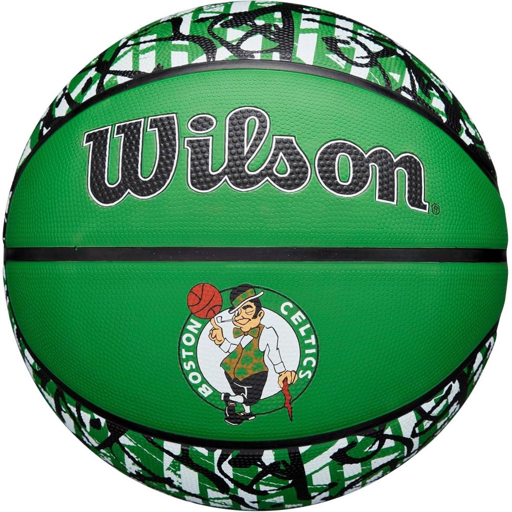 imageWILSON NBA Team Graffiti Basketballs Size 7295Boston Celtics