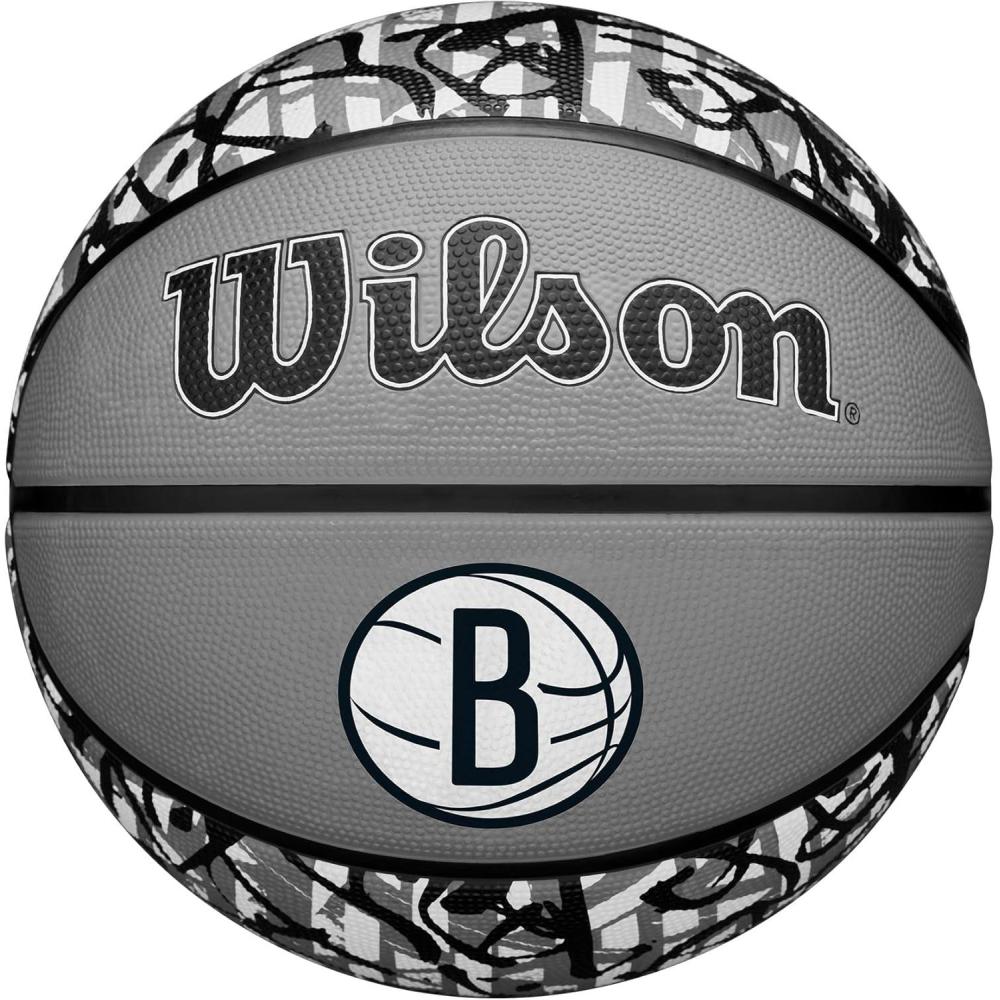 imageWILSON NBA Team Graffiti Basketballs  Size 7295Brooklyn Nets