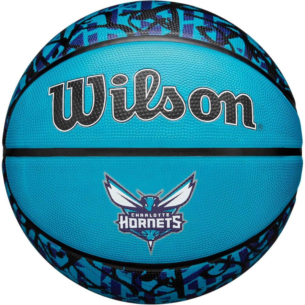 imageWILSON NBA Team Graffiti Basketballs Size 7295Charlotte Hornets