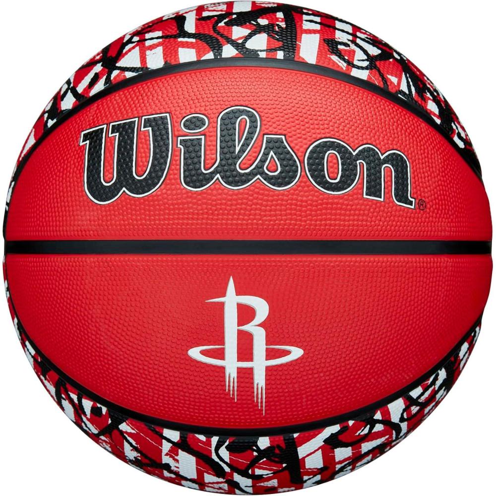 imageWILSON NBA Team Graffiti Basketballs Size 7295Houston Rockets