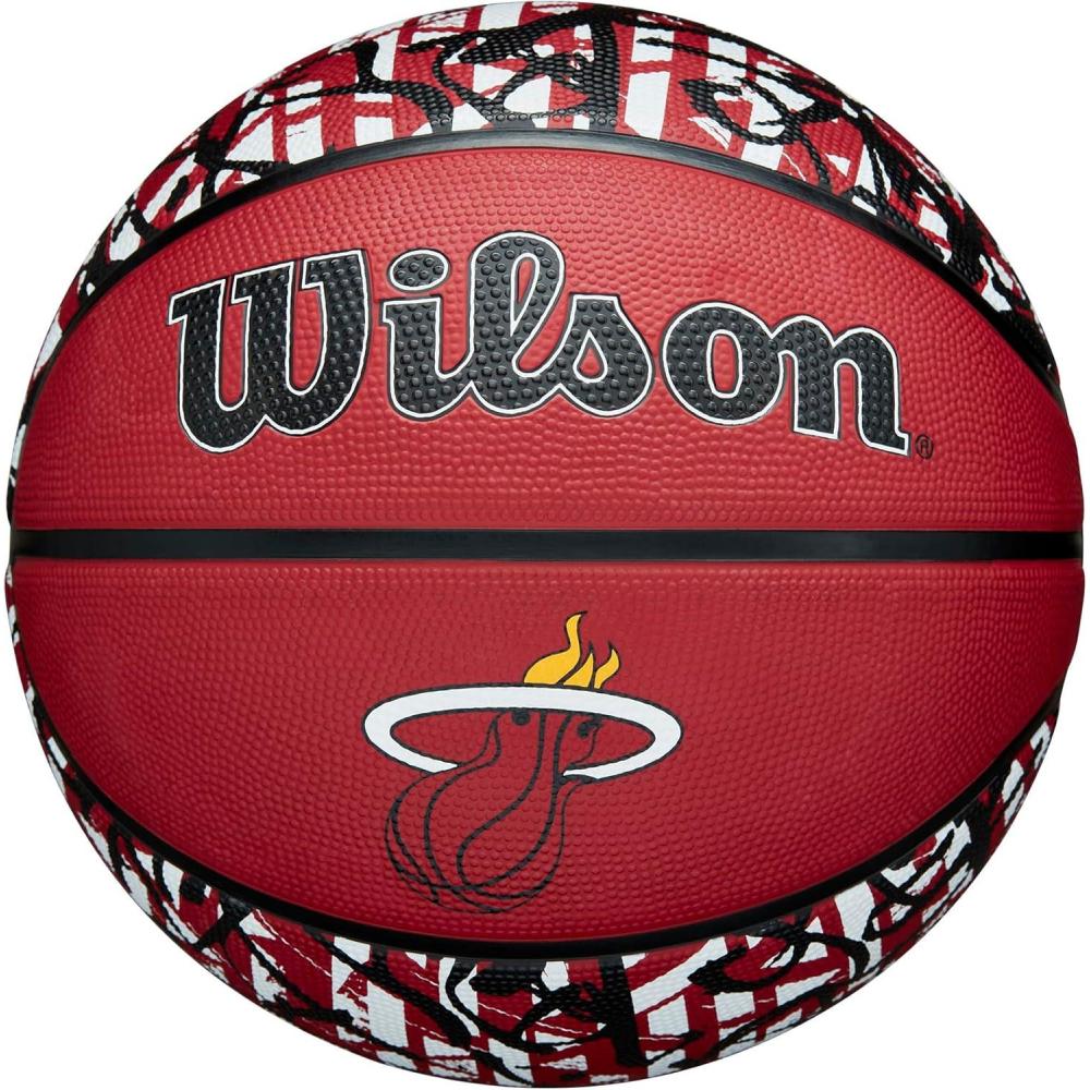 imageWILSON NBA Team Graffiti Basketballs Size 7295Miami Heat
