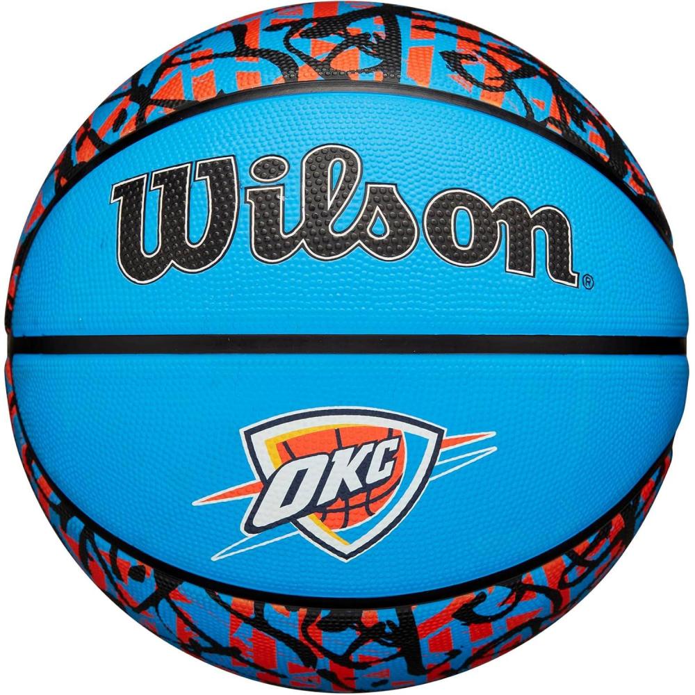 imageWILSON NBA Team Graffiti Basketballs Size 7295Oklahoma City Thunder